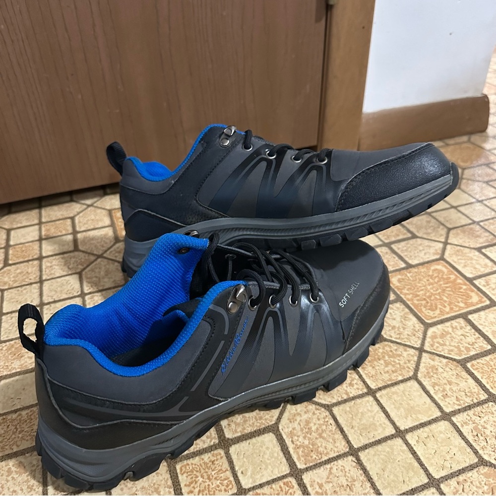 Eddie Bauer Highland Low‎ Waterproof Hiking Shoes Men’s Size 8 M Grey And Blue - Picture 5 of 7